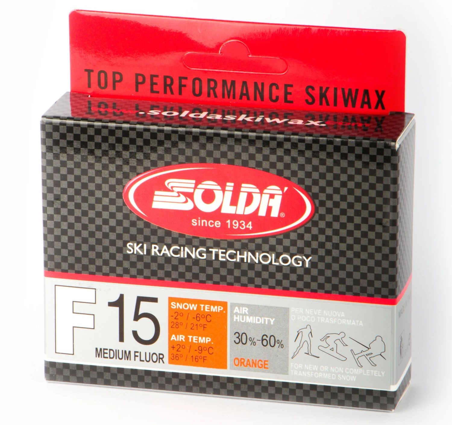 Solda F15 Medium Fluor Glider Orange +2...-9°C, 60g 3 Solda F15 Medium Fluor Glider Orange +2...-9°C, 60g