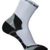 Spring Gradual Compression Short Socks, White/Grey