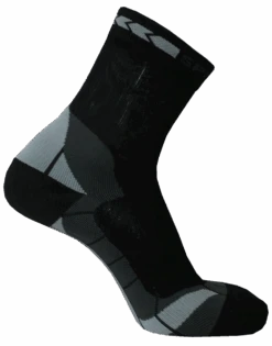 Spring Gradual Compression Short Socks, Black/Grey