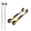 Swenor Aluminium Skate Rollerskis/ Rottefella Bindings + Swix Roadline 2 Poles